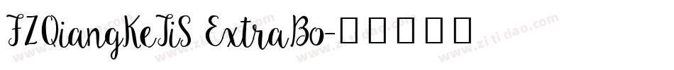 FZQiangKeTiS ExtraBo字体转换
